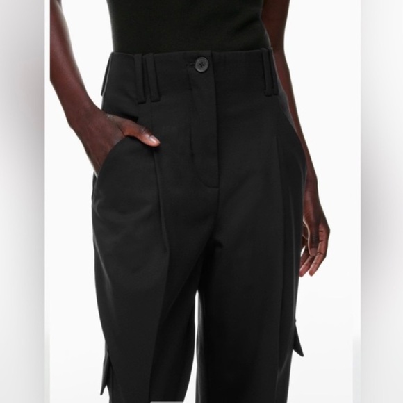 Aritzia Babaton twill wool high waist Rojo Cargo Pant - Picture 3 of 13